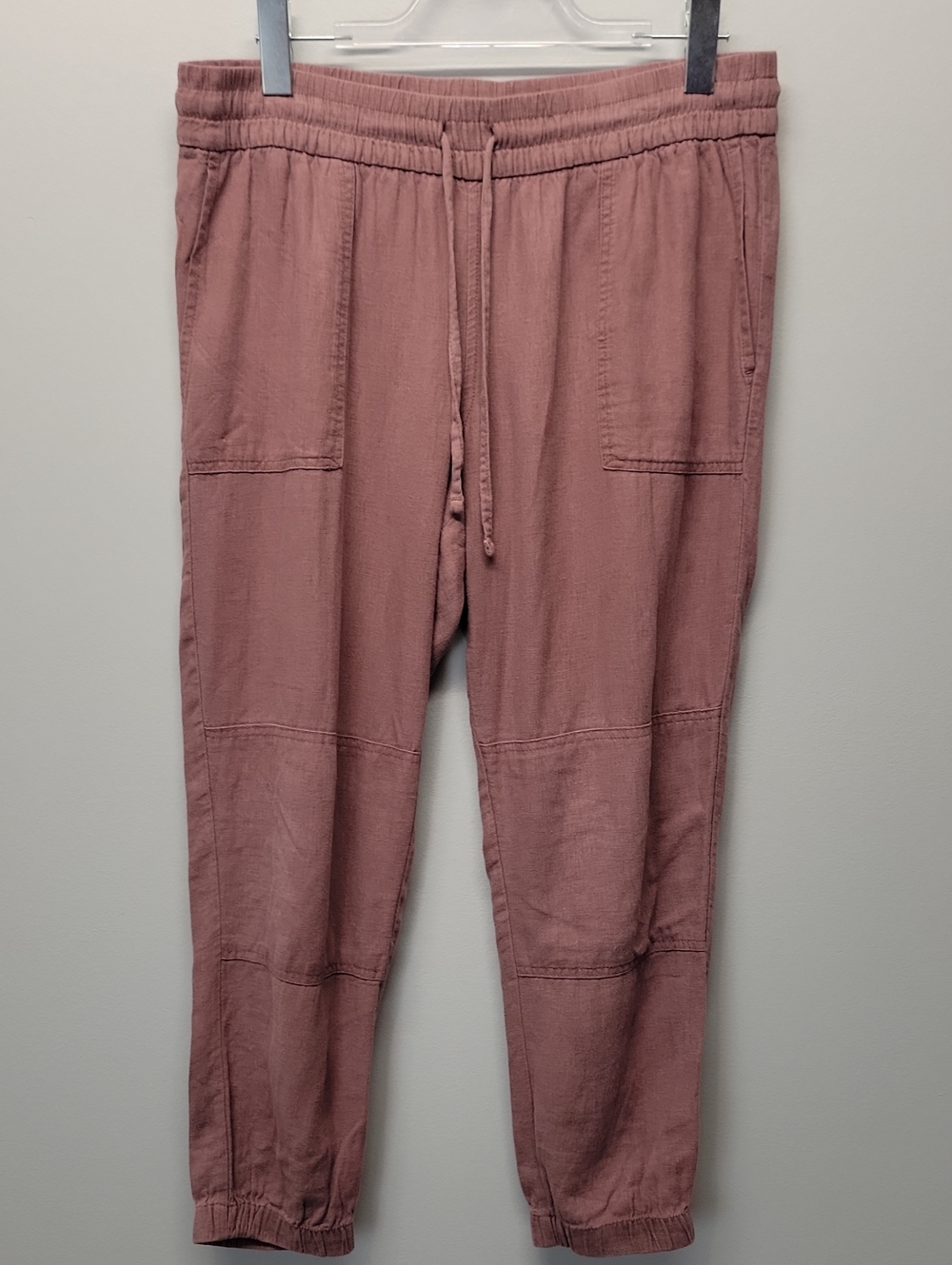 Calvin Klein linen pink pull on jogger size 8